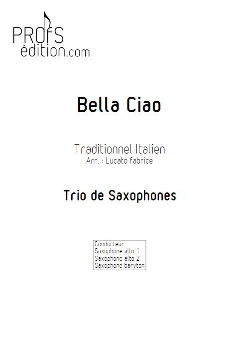 Bella Ciao - Trio Saxophones - TRADITIONNEL ITALIEN - front page