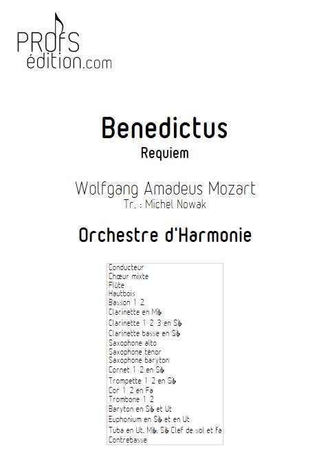 Benedictus - Requiem - Harmonie et chœur - MOZART W. A. - front page