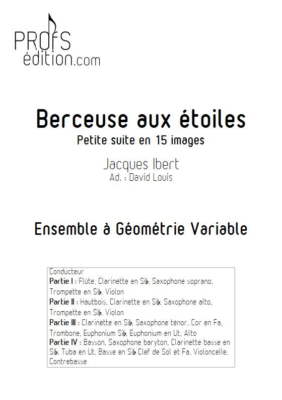 Berceuse aux étoiles - Ensemble Variable - IBERT J. - front page