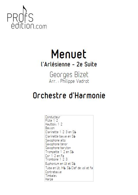 Menuet l'Arlésienne - 2e Suite - Orchestre d'harmonie - BIZET G. - front page