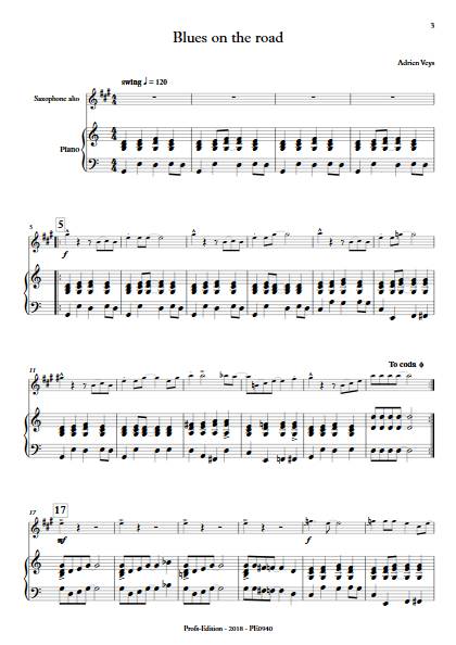 Blues on the road - Saxophone Piano - VEYS A. - app.scorescoreTitle