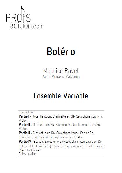 Boléro - Ensemble Variable - RAVEL M. - front page