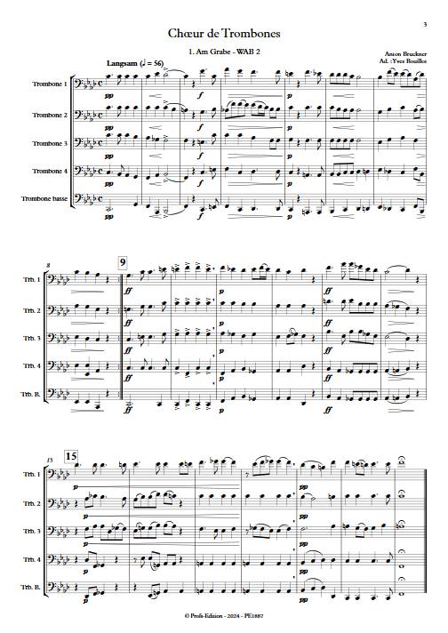 Chœur de Trombones - Quintette de trombones - BRUCKNER A. - app.scorescoreTitle