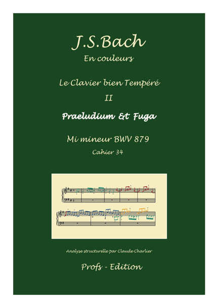 Clavier Bien Tempéré 2 BWV 879 - Analyse - CHARLIER C. - front page