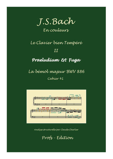 Clavier Bien Tempéré 2 BWV 886 - Analyse - CHARLIER C. - front page