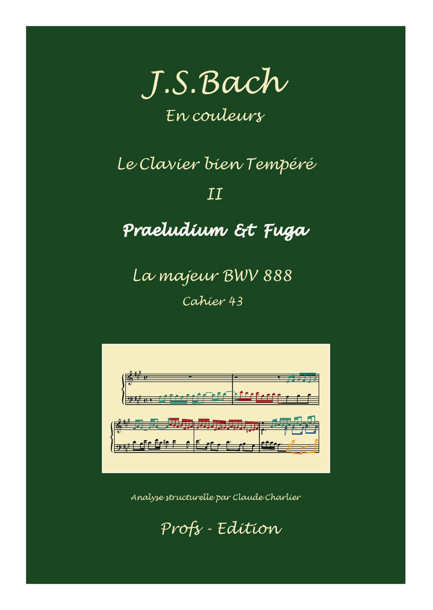 Clavier Bien Tempéré 2 BWV 888 - Analyse - CHARLIER C. - front page