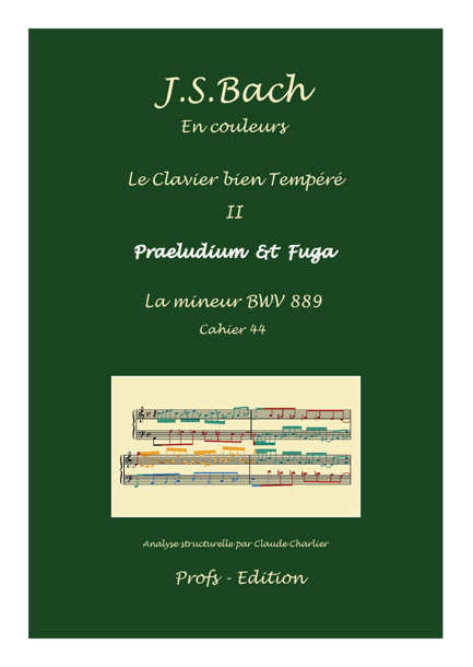 Clavier Bien Tempéré 2 BWV 889 - Analyse - CHARLIER C. - front page