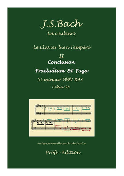 Clavier Bien Tempéré 2 BWV 893 - Analyse - CHARLIER C. - front page
