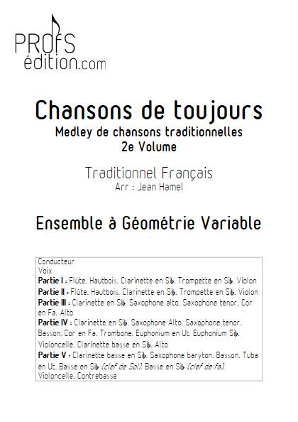 Chansons de toujours Vol.2 - Ensemble Variable - TRADITIONNEL FRANCAIS - front page