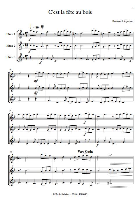 C'est la fête au bois - Trio de Flûtes - DEQUEANT B. - app.scorescoreTitle