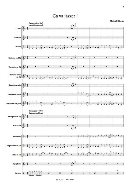Ça va jazzer - Orchestre d'harmonie - RIBAULT M. - Score