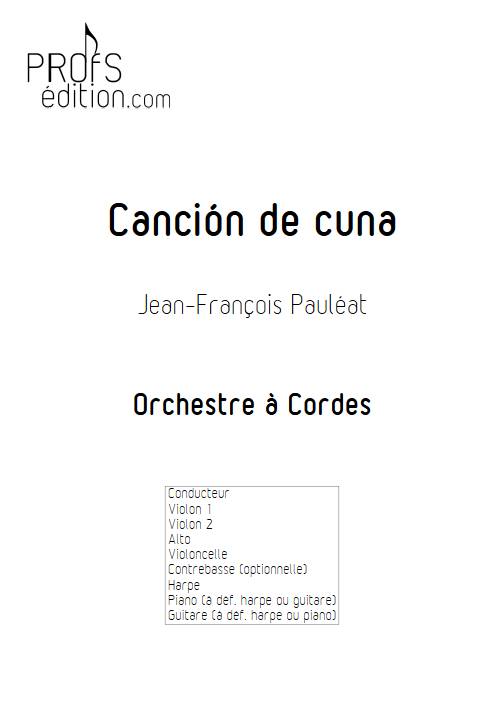 Cancion de cuna - Orchestre à Cordes - PAULEAT J. F. - front page