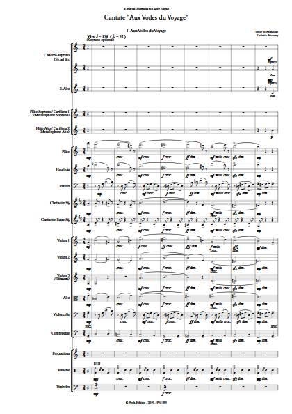 Cantate Aux Voiles du Voyage - Orchestre Symphonique - MOUREY C. - app.scorescoreTitle