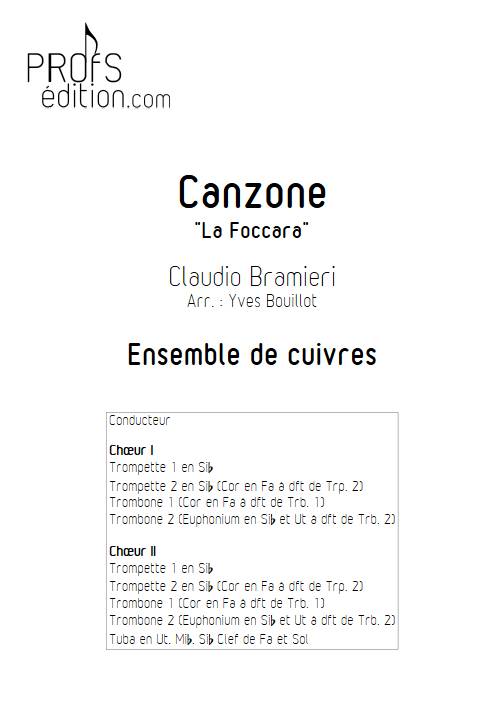 Canzone La Foccara - Ensemble de Cuivres - BRAMIERI C. - front page
