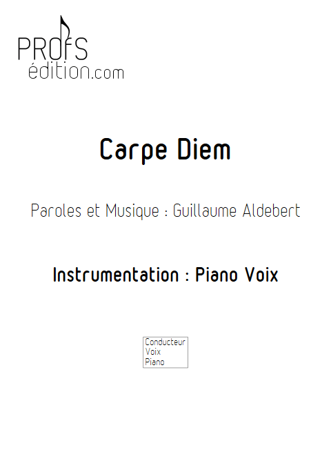 Carpe Diem - Piano & voix - ALDEBERT G. - front page