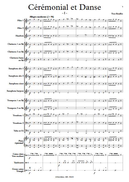 Cérémonial et Danse - Orchestre d'Harmonie - BOUILLOT Y. - app.scorescoreTitle