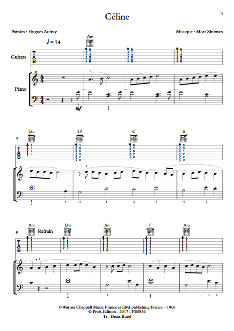 Céline - Duo Vibraphone et Piano - SHUMAN M. BUREL D. - app.scorescoreTitle