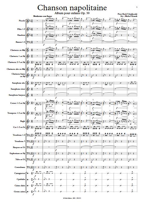 Chanson napolitaine - Orchestre d'Harmonie - TCHAIKOVSKI P. I. - app.scorescoreTitle