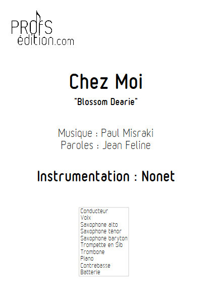 Chez Moi - Nonet - MISRAKI P. - front page