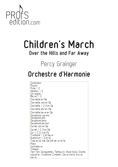 Childrens March - Over the hills and far away - Orchestre d'harmonie - GRAINGER P. A. - front page
