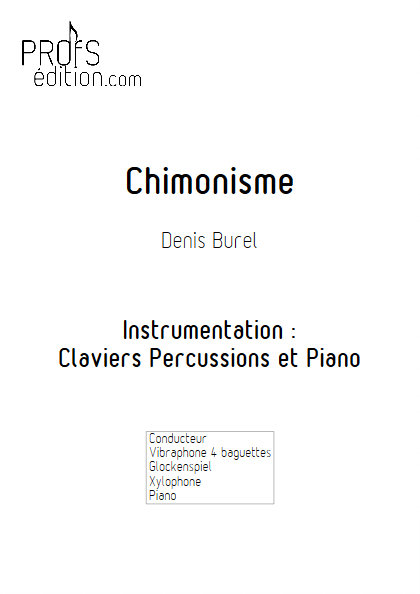 Chimonisme - Duo Claviers Percussions et Piano - BUREL D. - front page