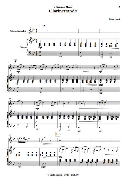 Clarinettando - Clarinette & Piano - BIGOT T. - Score