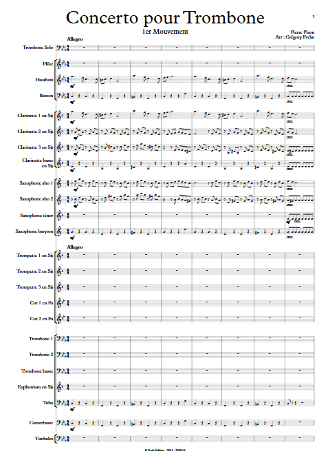 Concerto pour Trombone - Trombone et Orchestre d'Harmonie - PIZON P. - app.scorescoreTitle