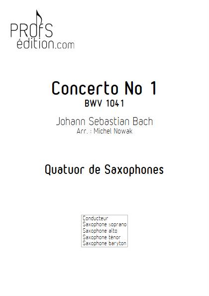 Concerto No 1 BWV1041 Allegro - Quatuor de Saxophones - BACH J.S. - front page