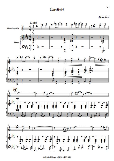 Confixit - Saxophones Piano - VEYS A. - app.scorescoreTitle