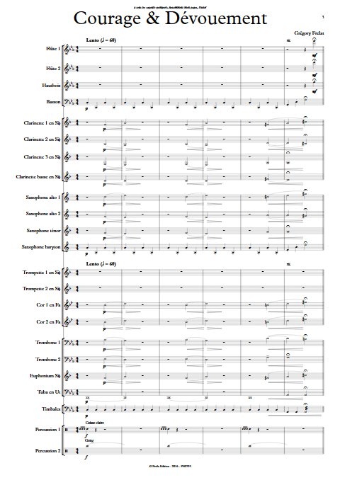 Courage et dévouement - Orchestre d'Harmonie - FRELAT G. - app.scorescoreTitle