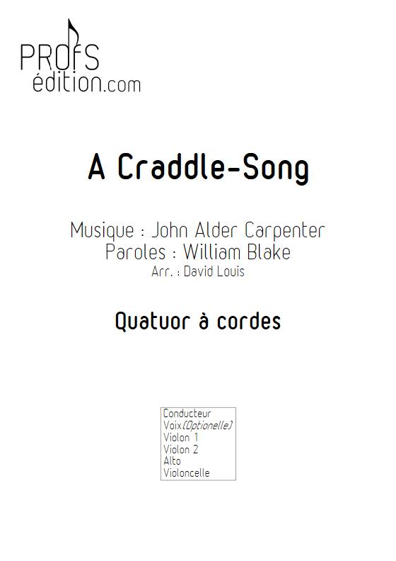 Craddle Song - Quatuor à cordes - CARPENTER J. A. - front page