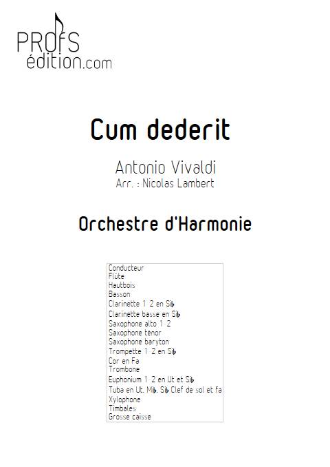Cum dederit - Orchestre d'harmonie - VIVALDI A. - front page