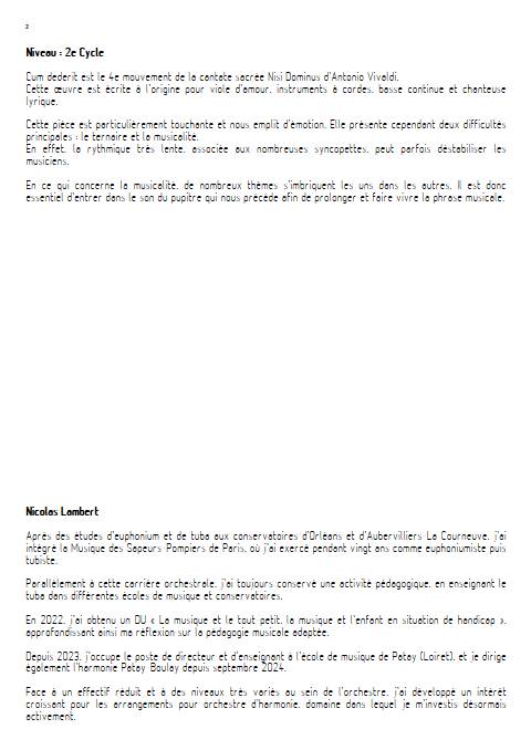 Cum dederit - Orchestre d'harmonie - VIVALDI A. - Educationnal sheet