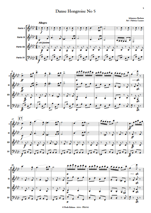 Danse Hongroise n°5 - Ensemble Variable - TRADITIONNEL - app.scorescoreTitle