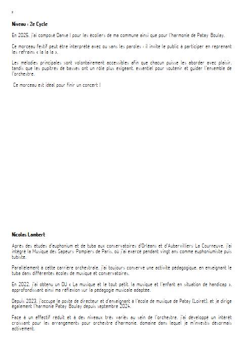 Danse - Orchestre d'harmonie - LAMBERT N. - Educationnal sheet