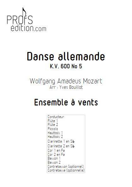Danse Allemande - Ensemble à vents - MOZART W. A. - front page