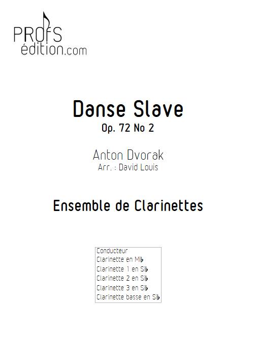 Danse Slave n°2 Op. 72 - Ensemble de Clarinettes - DVORAK A. - front page