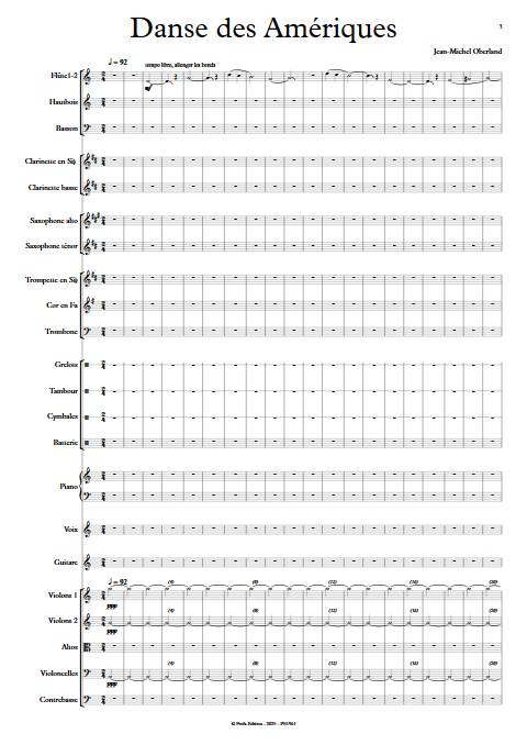 Danse des Amériques - Orchestre Symphonique - OBERLAND J-M. - app.scorescoreTitle