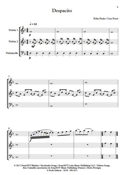Despacito - Trio à cordes - FONSI L. - app.scorescoreTitle