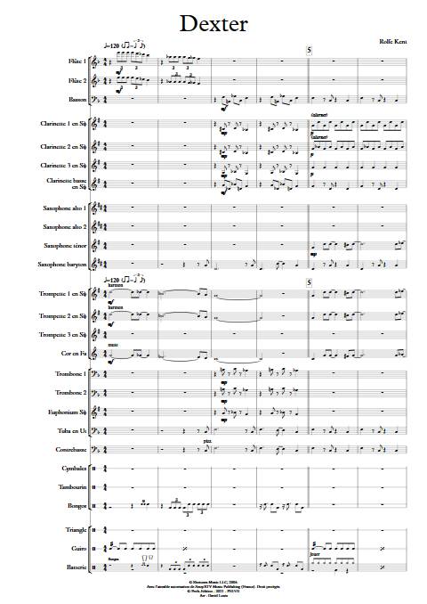 Dexter - Orchestre d'Harmonie - KENT R. - app.scorescoreTitle