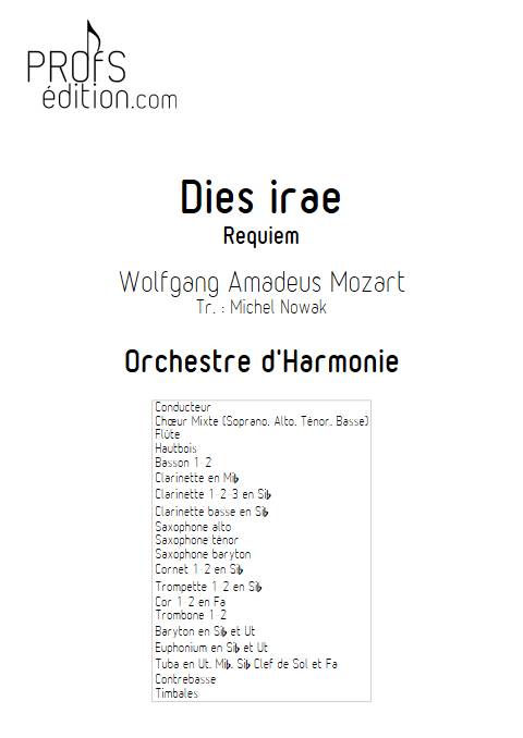 Dies irae - Requiem - Harmonie et chœur - MOZART W. A. - front page