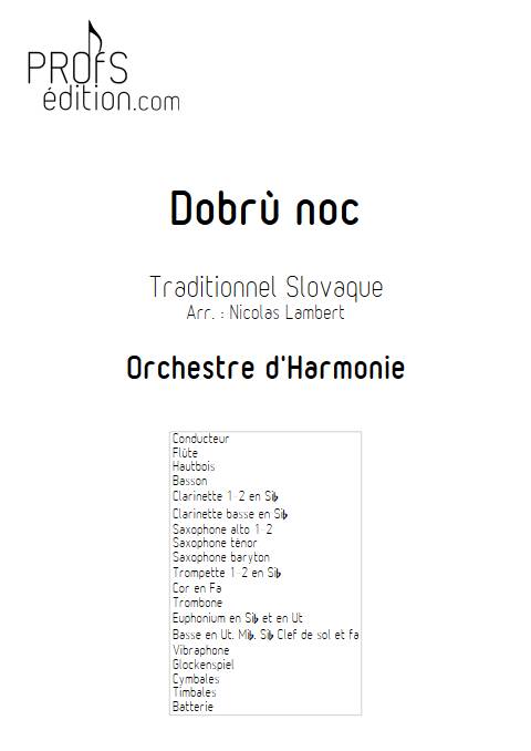 Dobrù noc - Orchestre d'harmonie - TRADITIONNEL SLOVAQUE - front page