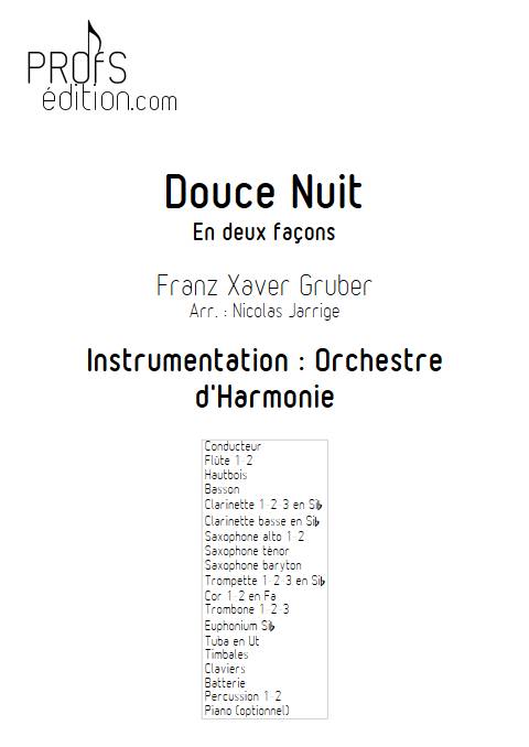 Douce nuit - Orchestre d'harmonie - GRUBER F. X. - front page