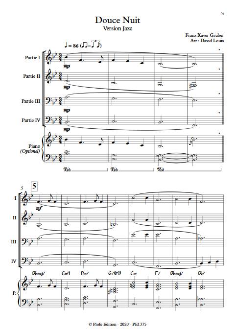 Douce nuit Jazz - Ensemble Variable - GRUBER F. X. - app.scorescoreTitle