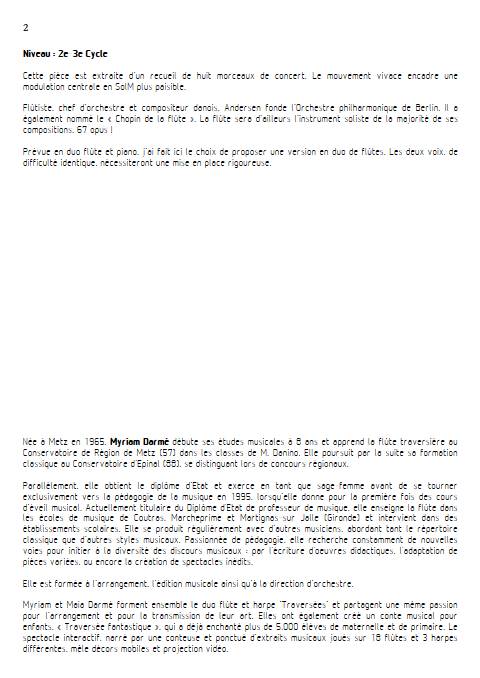 Duo sur le scherzino d'Andersen - Duo de Flûtes - ANDERSEN J. - Educationnal sheet