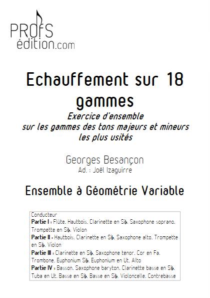 Echauffement sur 18 gammes - Ensemble Variable & Harmonie - BESANCON G. - front page