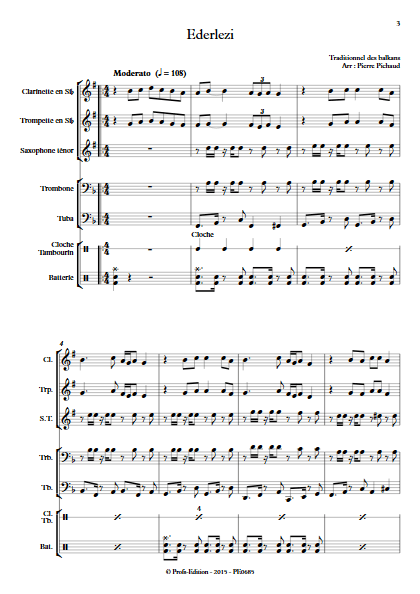 Ederlezi - Ensemble à Géométrie Variable - TRADITIONNEL - app.scorescoreTitle