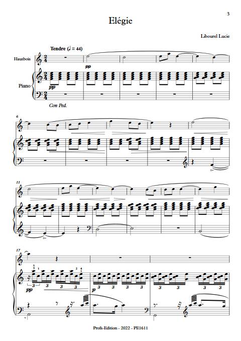 Elégie - Instrument & Piano - LIBOUREL L. - app.scorescoreTitle