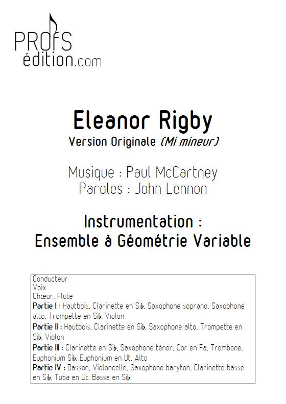 Eleonor Rigby - Ensemble Variable - MCCARTNEY P. - front page