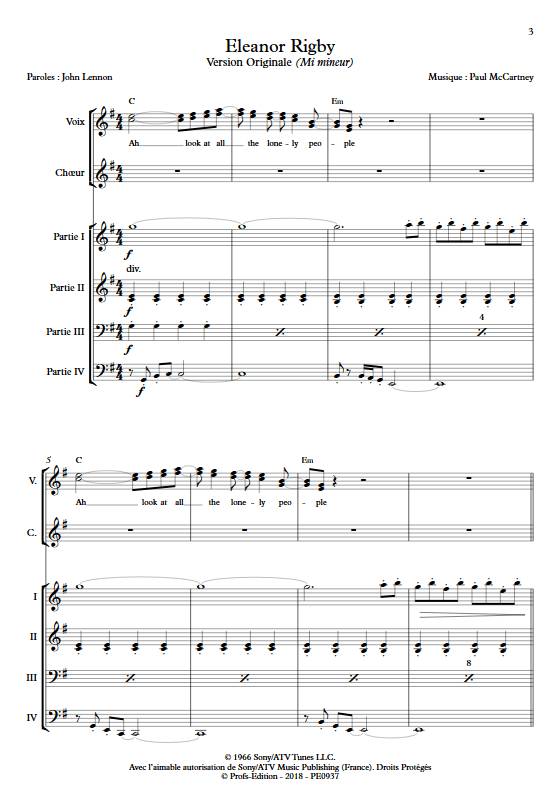 Eleonor Rigby - Ensemble Variable - MCCARTNEY P. - app.scorescoreTitle